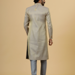 Stunning Golden-Grey Banarasi Brocade Achkan for Men | Father-Son Combo | Grooms & Weddings | Jaipurio